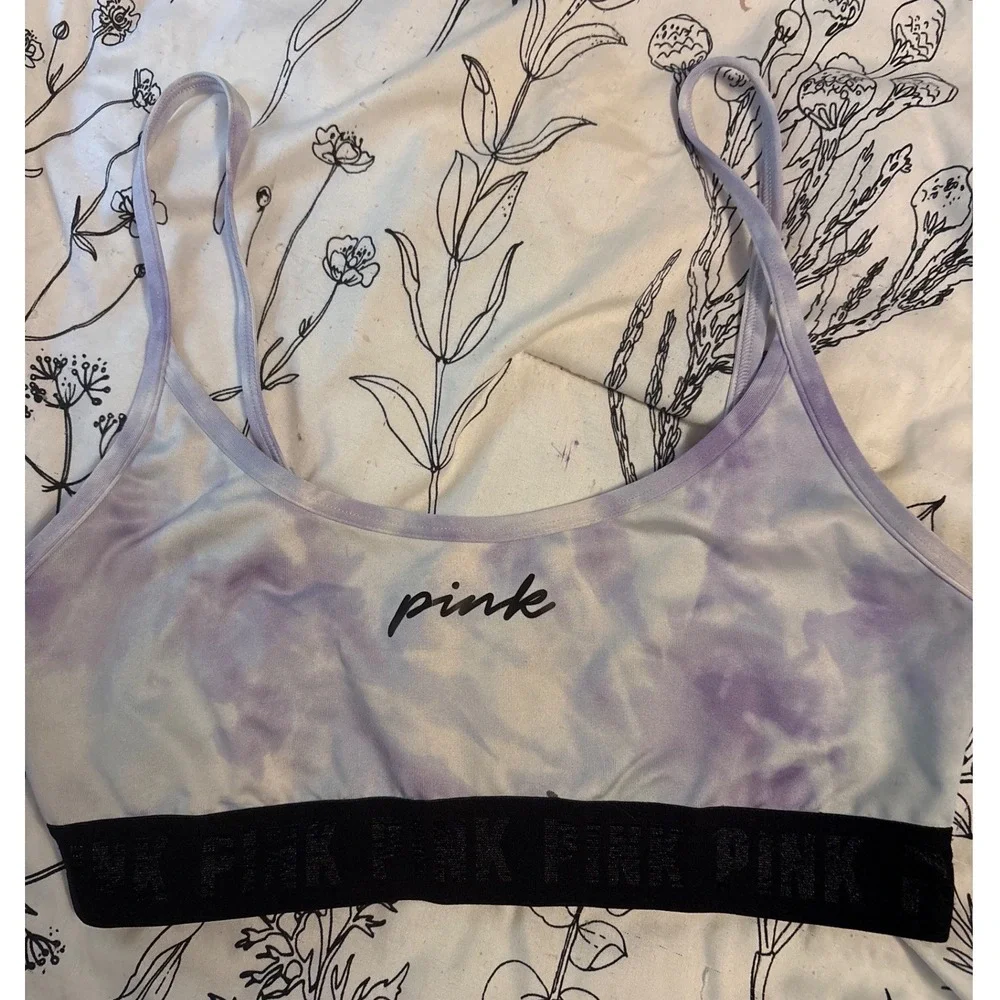 Victoria's Secret PINK Tie Dye Unlined Sports‎ Bra, Medium